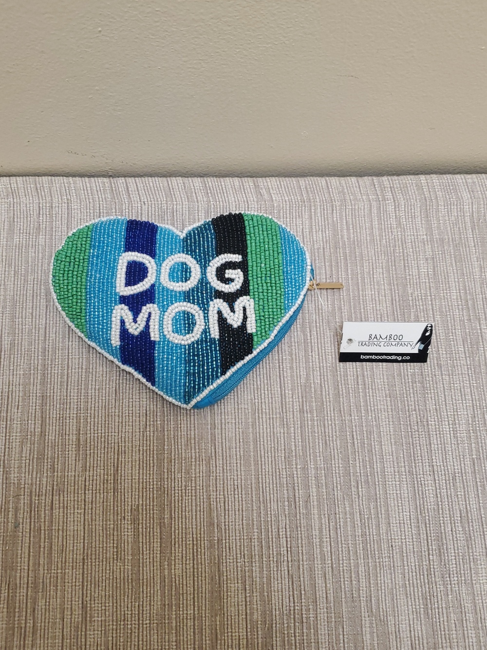 Dog Mom - Colorful Beaded Coin Purse Bag Clutch